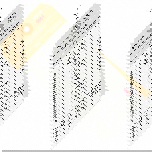 Blank Tag: 6-1/4'' High, Manila & White, Synthetic Paper